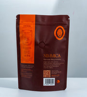 Nimmica Esencia bag back with tasting notes