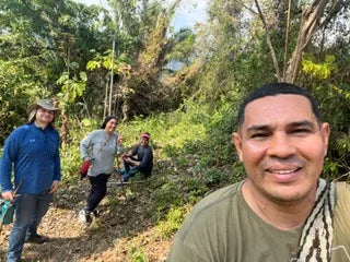Vivian, Jorge and Harald during their visit to the coffee farm in the Sierra Nevada